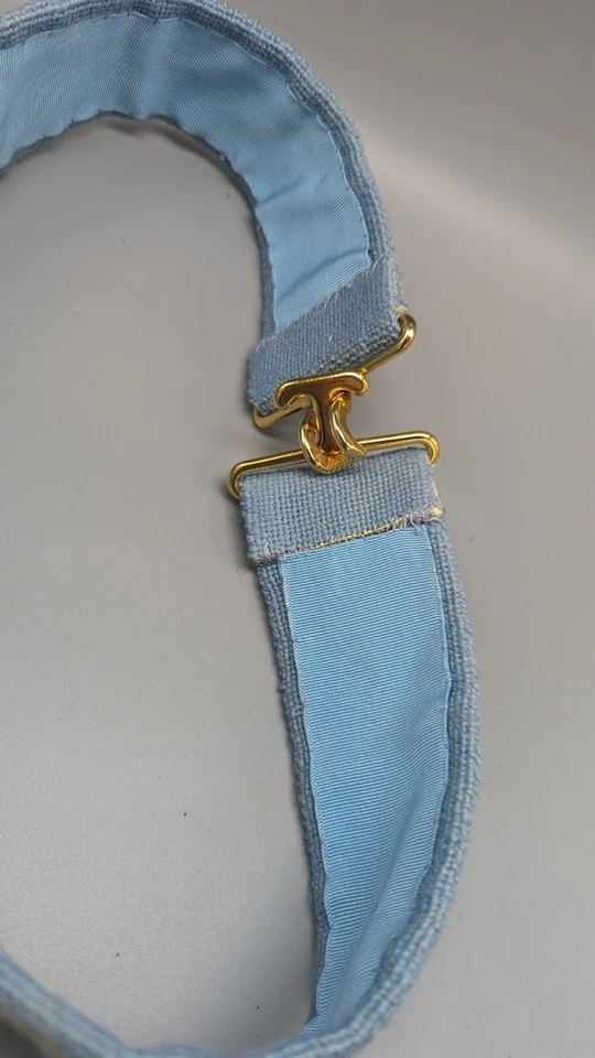 Cinturón Vintage Años 60 Punta de Aguja Flores Lirios Hippie Boho Cinturón Elegante 24" Foto 3 de 4