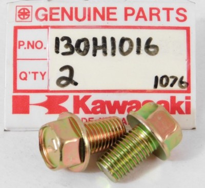 2 pc NEW Genuine Kawasaki Flanged Bolt 10x16 KAF KAF450 Mule UTV OEM 130H1016 