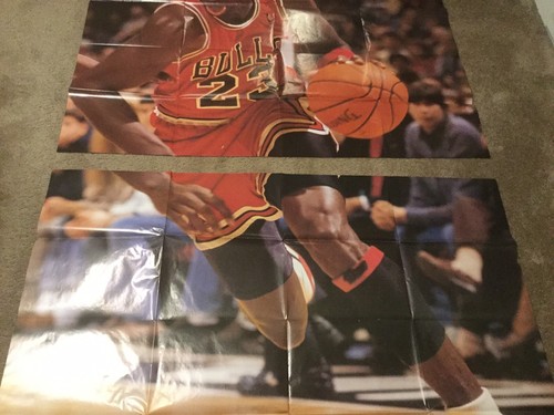 Raro poster mondiale Michael Jordan Chicago Bulls 93x92 - Foto 9 di 12