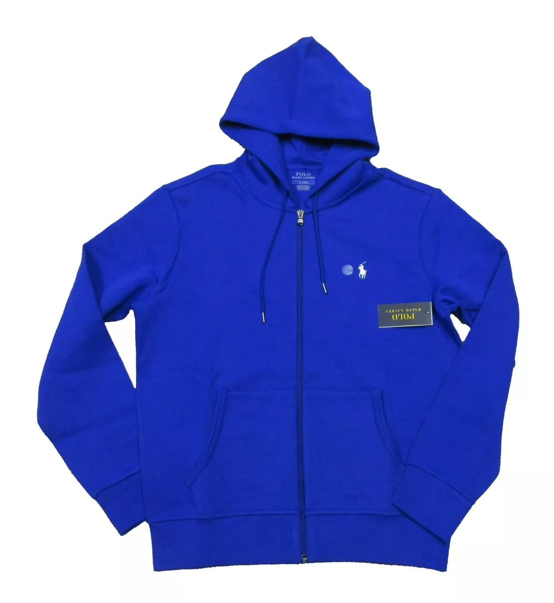 Polo Ralph Lauren Men's Royal Blue Double Knit Full Zip Hoodie