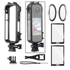 Frame Cage Case Cover Glass Lens Guard Set Accessories Kit for Insta360 X4 X 4