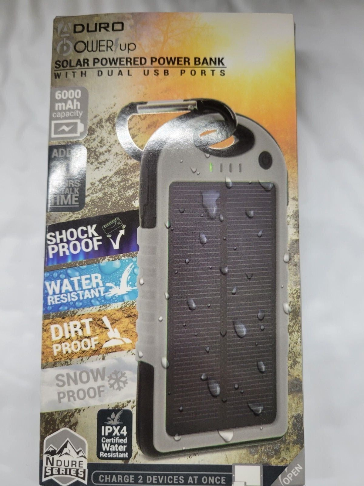 New Aduro PowerUp Solar Powered Power Bank 6000 mAh Dual USB eBay