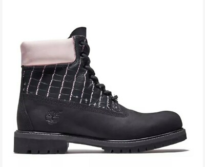 Timberland Rare Exotic print Black/Pink boots men size 9.5