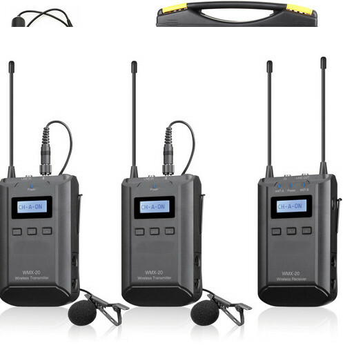 Pro XF705 W2LM DC 2 wireless lavalier mic for Canon XF405 XF400 camcorder