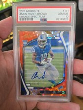 2021 Panini Absolute Rookie Spectrum Orange #131 Amon-Ra St. Brown /75 RC PSA 10