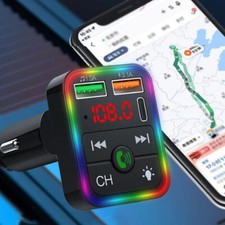 Car Bluetooth FM Transmitter Radio MP3 Wireless Adapter Car 2 USB Charger 1