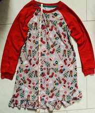 Girl's Christmas PJ Nightgown Gown Cuddl Dudds Santa, Reindeer, Xmas Size M 7/8