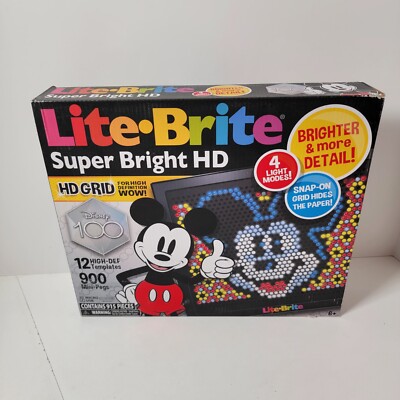 Lite Brite Disney Super Bright High Definition 100 Years 900 Mini-pegs Micro USB