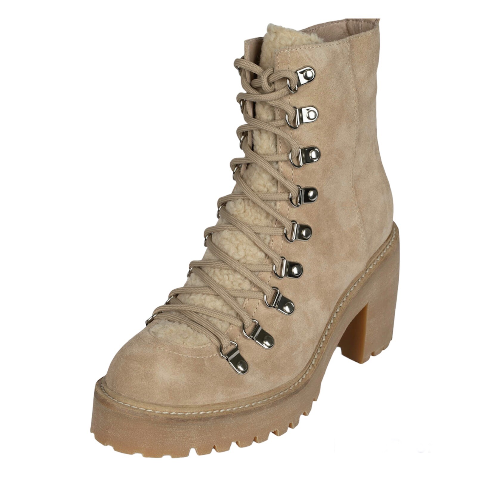 SAOLA Stivaletti JEFFREY CAMPBELL OWHAT 2 in pelliccia sintetica con lacci suola shearling taglia 9 5