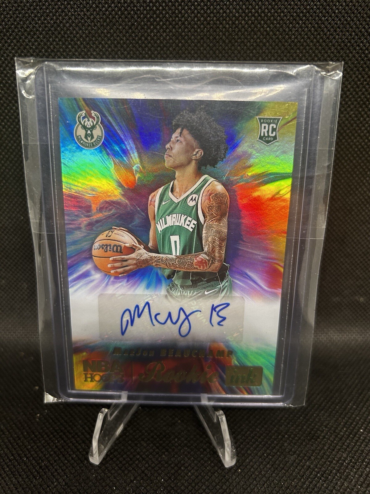 2022-23 Hoops #RI-MJB MarJon Beauchamp Rookie Ink