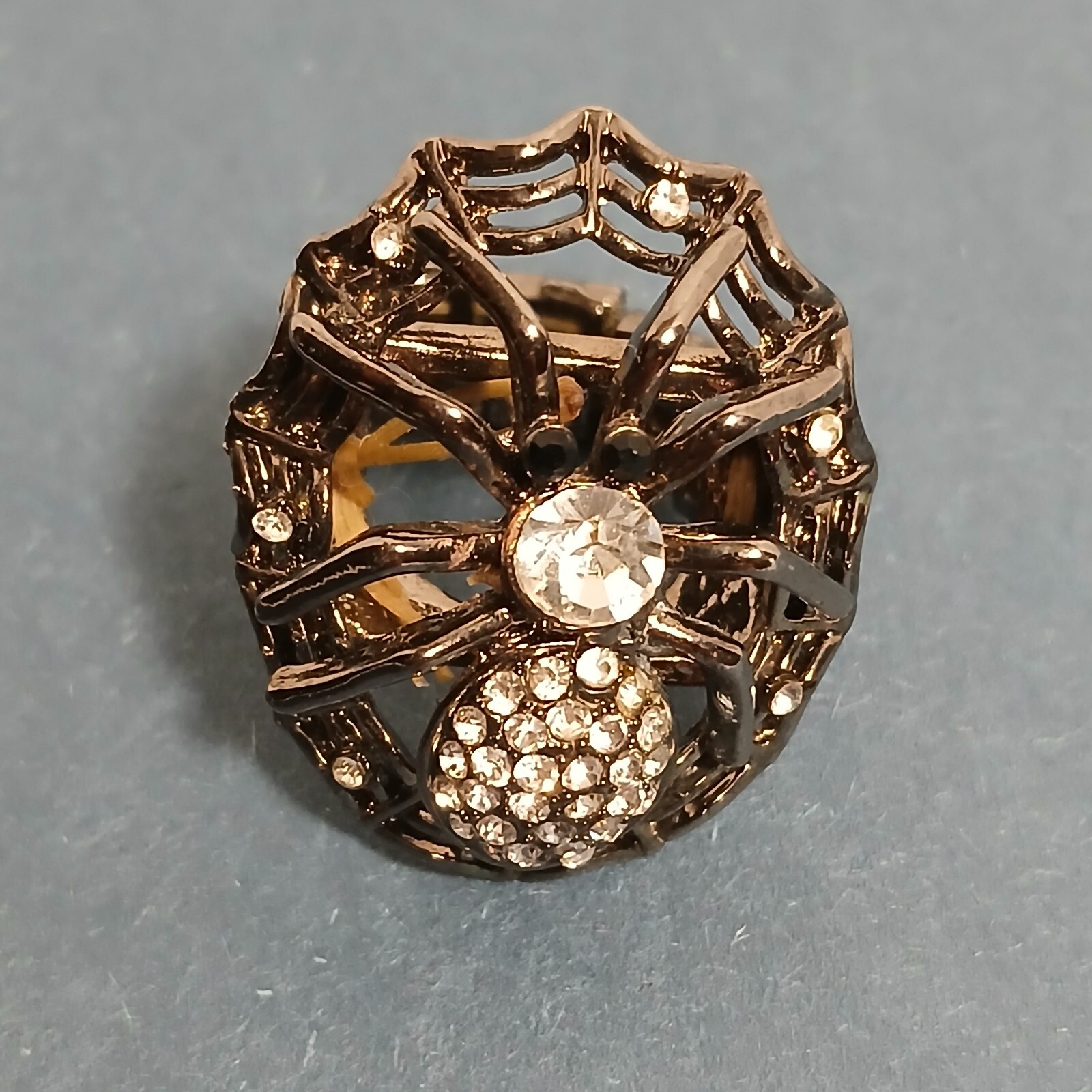 Goth Spider & Web Costume Statement Ring Stretch/… - image 4