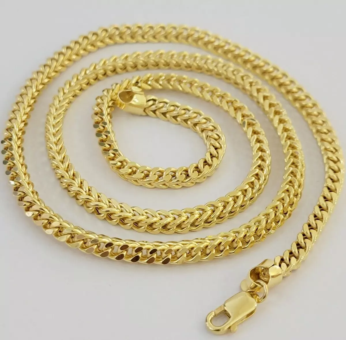 14K Gold Large Open Link Chain Necklace 14K White Gold / 24 +$750