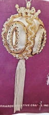 LeeWards PAST REFLECTIONS Tassel Vtg Sequin Bead Christmas Ornament Craft Kit
