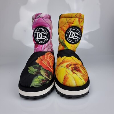 DOLCE&GABBANA Multicolor Floral Snow Boots New Size 36 US 6 | eBay