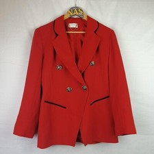 Vintage Red Blazer Jacket Berkertex Size 10