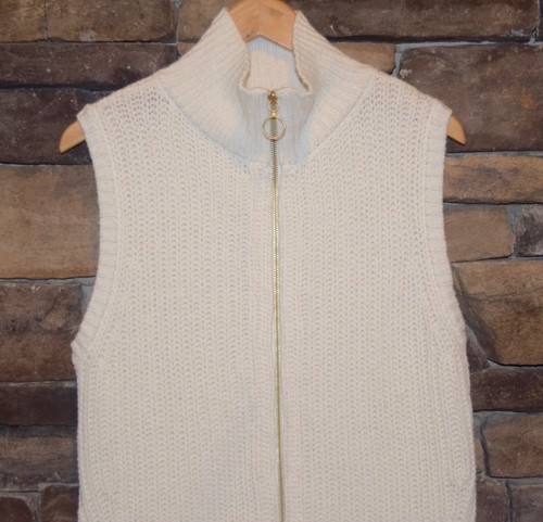 RACHEL ZOE Zip Front Turtleneck Ivory 