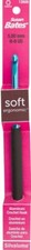 Susan Bates Silvalume ERGONOMIC soft Handle Aluminum Crochet Hook 5.5" H8/5mm