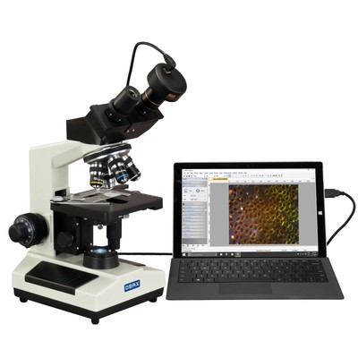 OMAX 40X-2000X 10MP USB Digital Oil Darkfield Compound LED Binocular Microscope