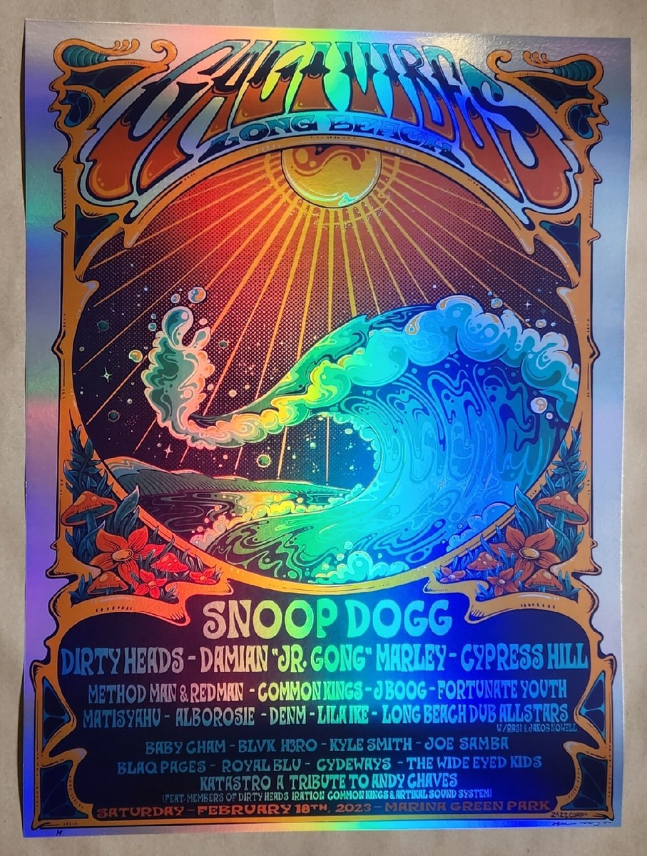 De Marly/カリステ/ポスター Cali Vibes Foil Poster by Zazz Snoop Dogg Dirty Heads Damian