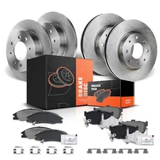 Front & Rear Disc Brake Rotors & Brake Pads for Kia Spectra5 2005 2006 2007-2009