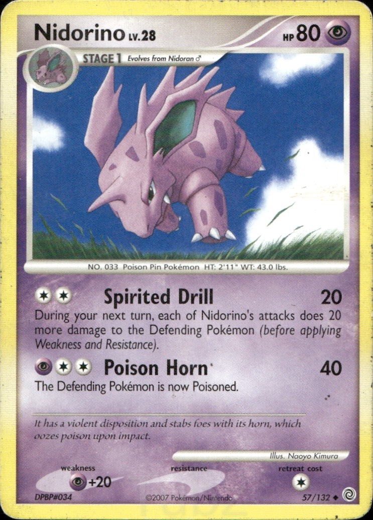 Nidorino 57/132 Uncommon Secret Wonders Pokemon Heavily Played