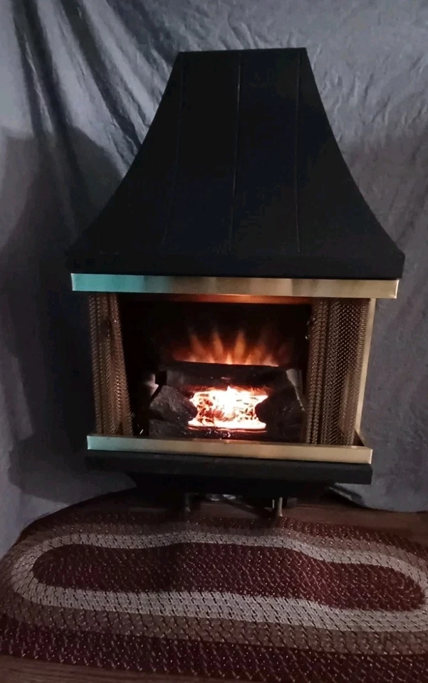 1960s MCM Wall Hanging FIREPLACE Electric Logs,Heater Blower Complete SANTA OTW - Image 2 of 4