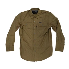 ATG by Wrangler Men's Long Sleeve Mixed Material Shirt Comfort Top Kangaroo New