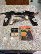 Vintage Paladin Have Gun Will Travel 2 Gun Holster W/ 2 Leslie Henry Smoky Joes