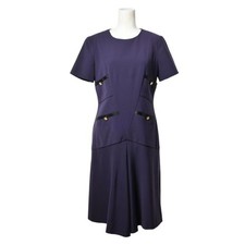 Chanel vintage wool dress coco mark buttons Used CYHE-0