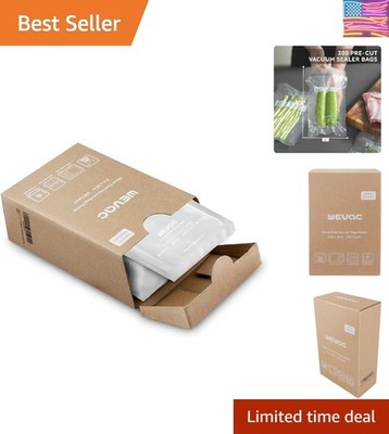 6  x 10  200 Count Food Vacuum Sealer Bags Keeper, PreCut Pint, Ideal for Foo...