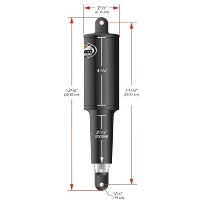 Lenco Marine Actuator, 2 1/4'' Stroke, 101 Std, 12V 15054-001