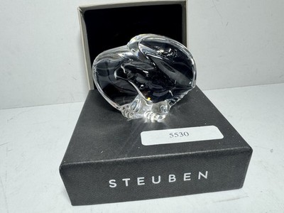 steuben crystal eagle paperweight Signed (Rv)