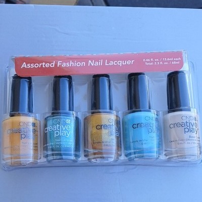 CND Creative Play Nail Lacquer Set, 5 Colors, Shimmer, 0.46 fl oz Each