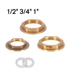 Brass Hex Lock Nuts Flange Pipe Fittings Tank 1/2" 3/4" 1" BSP Thread Connection