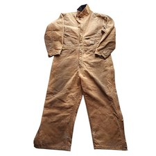 VTG 1989 100 Year Carhartt 996QZ Insulated Coveralls 50R Union USA Made FLAWS 