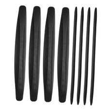 8pcs Car Bumper Guard Strip Anti-Collision Anti-Scratch Bumper Protector Black