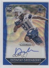 2015 Panini Prizm Rookie Signatures Blue Wave 30/45 Deontay Greenberry Auto 3o2
