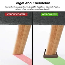 Non Slip Furniture Pads for Hardwood Floors -8 Pcs 3” Furniture Coasters Cups...