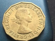 1954 Elizabeth II  British Threepenny  3d