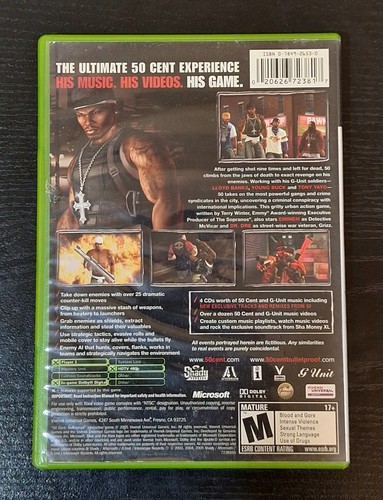 Orginal Xbox Collection Disc 50 Cent Bulletproof Original Xbox 2005 Game Disc & Case Untested No ...