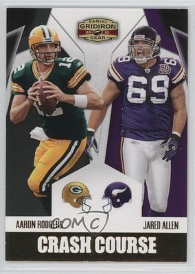 2010 Panini Gridiron Gear Crash Course Gold 89/100 Jared Allen Aaron Rodgers 0u7