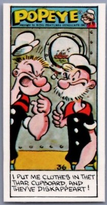 1963 Primrose Popeye 4th Series - #36 I Put Me Clothes In Thet Thar Cupboard