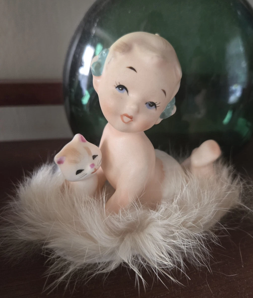 Vintage Baby Figurine In Antique Ceramic & Porcelain Figurines for