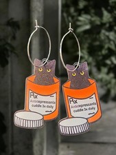Acrylic RX Antidepressant Earrings