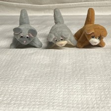 Vintage Pound Purries Mini Cat Plush 90's Pound Puppies Galoob Toys Set of 3