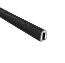- Rubber-Lok Fits 1/8  Edge, 9/16  Leg Length, 100  Length, Black, Sand Textu...