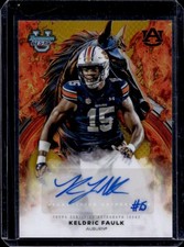 2025 Bowman Best University Keldric Faulk Workhorse Auto Gold Refractor #/50