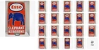Vintage ESSO Elephant Kerosene Porcelain Enamel Sign India Fuel Oil 20 pc lot