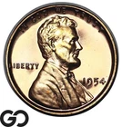 1954 Lincoln Cent Wheat Penny PROOF Gem PF Red Cameo