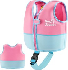 Kids Swim Vest Neoprene Swimming Aid with Adjustable Safety Strap for Age 1-3 an